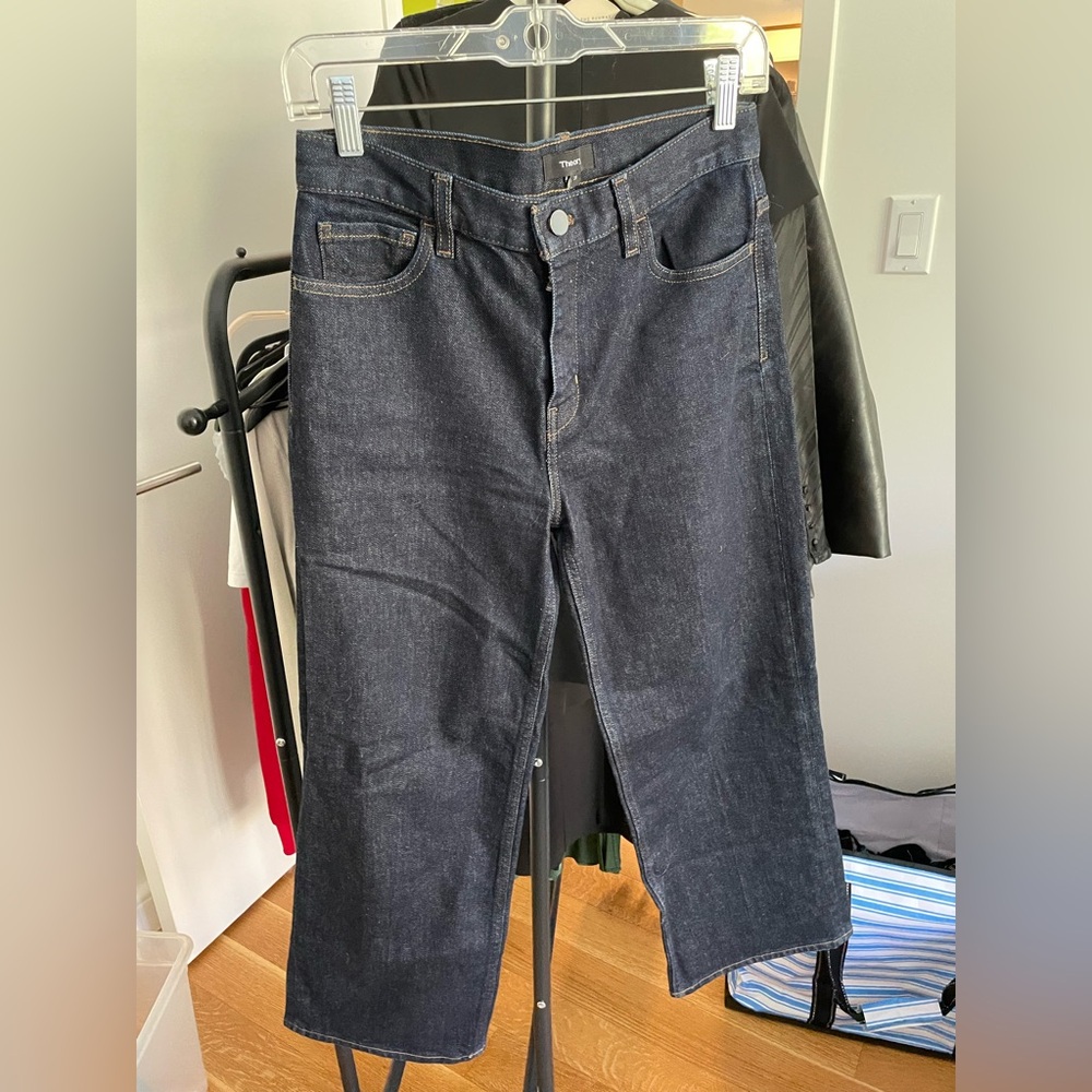 Theory dark wash boot cut jeans
